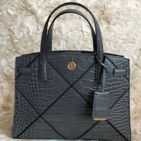 Tory Burch Handbags - Tory Burch-Walker Diamond Embossed Satchel, Night
